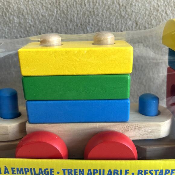 Melissa & Doug Stacking Train Classic Wooden New 18 Pieces - Picture 5 of 8